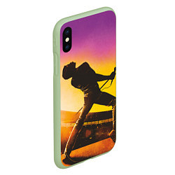 Чехол iPhone XS Max матовый Bohemian Rhapsody, цвет: 3D-салатовый — фото 2