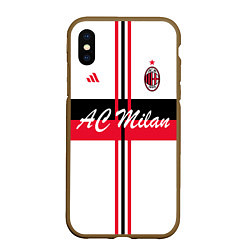 Чехол iPhone XS Max матовый AC Milan: White Form