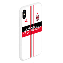 Чехол iPhone XS Max матовый AC Milan: White Form, цвет: 3D-белый — фото 2