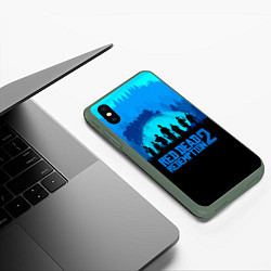 Чехол iPhone XS Max матовый RDR 2: Blue Style, цвет: 3D-темно-зеленый — фото 2