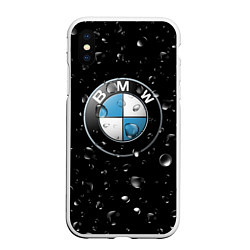 Чехол iPhone XS Max матовый BMW под Дождём