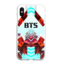 Чехол iPhone XS Max матовый BTS Love, цвет: 3D-белый