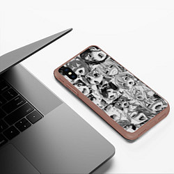 Чехол iPhone XS Max матовый Ahegao Babes, цвет: 3D-коричневый — фото 2
