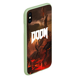 Чехол iPhone XS Max матовый DOOM: Eternal, цвет: 3D-салатовый — фото 2