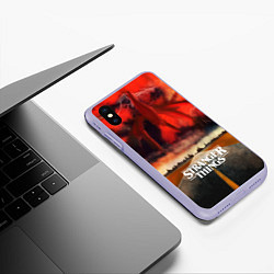 Чехол iPhone XS Max матовый Stranger Things: Road to Dream, цвет: 3D-светло-сиреневый — фото 2