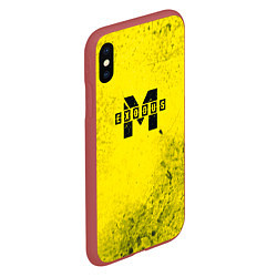 Чехол iPhone XS Max матовый Metro Exodus: Yellow Grunge, цвет: 3D-красный — фото 2