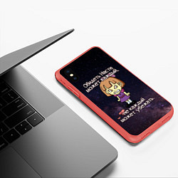 Чехол iPhone XS Max матовый Обидеть Настю, цвет: 3D-красный — фото 2
