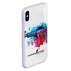 Чехол iPhone XS Max матовый CS:GO Hyper Beast M16, цвет: 3D-светло-сиреневый — фото 2