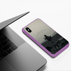 Чехол iPhone XS Max матовый Death Stranding, цвет: 3D-фиолетовый — фото 2