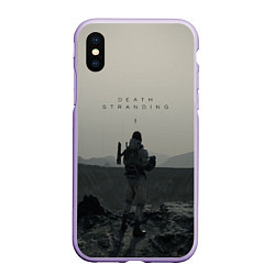 Чехол iPhone XS Max матовый Death Stranding, цвет: 3D-светло-сиреневый