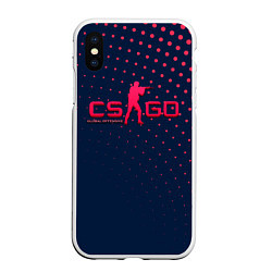 Чехол iPhone XS Max матовый CS:GO Pink Dotted, цвет: 3D-белый