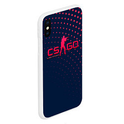 Чехол iPhone XS Max матовый CS:GO Pink Dotted, цвет: 3D-белый — фото 2