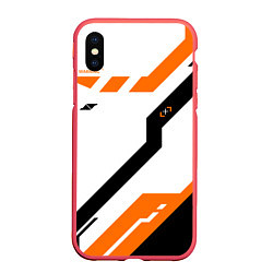 Чехол iPhone XS Max матовый CS:GO Asiimov Light, цвет: 3D-красный