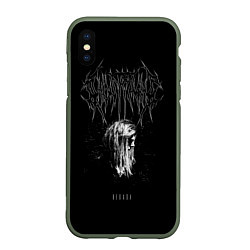 Чехол iPhone XS Max матовый Ghostemane, цвет: 3D-темно-зеленый