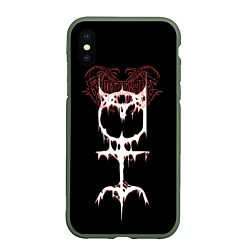 Чехол iPhone XS Max матовый Ghostemane sign, цвет: 3D-темно-зеленый