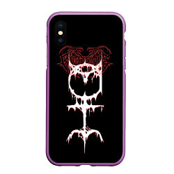 Чехол iPhone XS Max матовый Ghostemane sign, цвет: 3D-фиолетовый