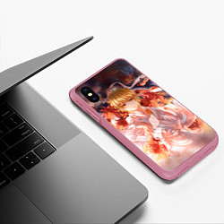 Чехол iPhone XS Max матовый Бездомный Бог, цвет: 3D-малиновый — фото 2