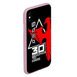 Чехол iPhone XS Max матовый 30 Seconds to Mars, цвет: 3D-розовый — фото 2