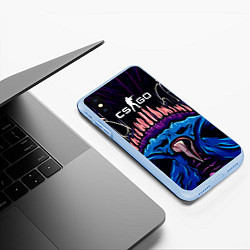 Чехол iPhone XS Max матовый CS:GO Hyper Beast Skin, цвет: 3D-голубой — фото 2