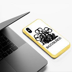 Чехол iPhone XS Max матовый Black Veil Brides: Knives and Pens, цвет: 3D-желтый — фото 2