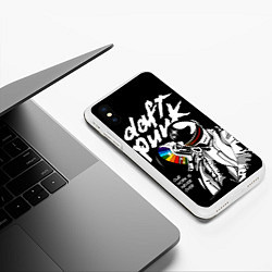 Чехол iPhone XS Max матовый Daft Punk: Our work is never over, цвет: 3D-белый — фото 2