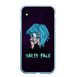 Чехол iPhone XS Max матовый Sally Face, цвет: 3D-голубой