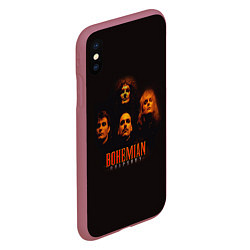 Чехол iPhone XS Max матовый Queen: Bohemian Rhapsody, цвет: 3D-малиновый — фото 2