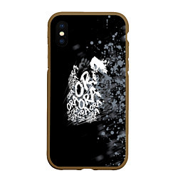 Чехол iPhone XS Max матовый JoJo, цвет: 3D-коричневый