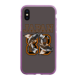 Чехол iPhone XS Max матовый Japan 88, цвет: 3D-фиолетовый