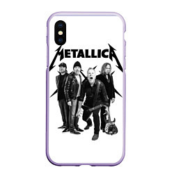 Чехол iPhone XS Max матовый Metallica, цвет: 3D-светло-сиреневый