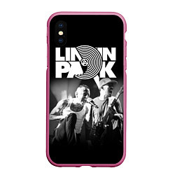 Чехол iPhone XS Max матовый Linkin Park, цвет: 3D-малиновый