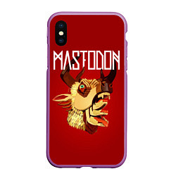 Чехол iPhone XS Max матовый Mastodon: Leviathan, цвет: 3D-фиолетовый