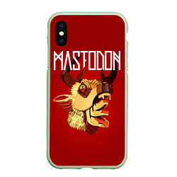Чехол iPhone XS Max матовый Mastodon: Leviathan, цвет: 3D-салатовый