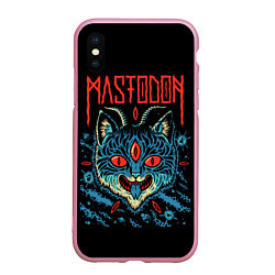 Чехол iPhone XS Max матовый Mastodon: Demonic Cat, цвет: 3D-розовый