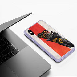 Чехол iPhone XS Max матовый Apex Legends: Mirage, цвет: 3D-светло-сиреневый — фото 2