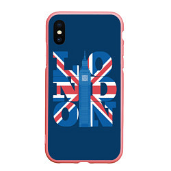 Чехол iPhone XS Max матовый London: Great Britain, цвет: 3D-баблгам