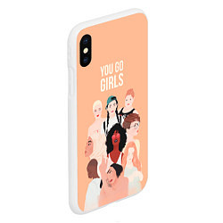 Чехол iPhone XS Max матовый You go Girls, цвет: 3D-белый — фото 2