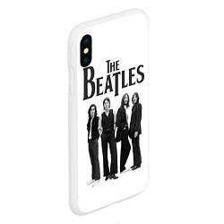 Чехол iPhone XS Max матовый The Beatles: White Side, цвет: 3D-белый — фото 2