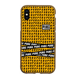 Чехол iPhone XS Max матовый PUBG Life: Yellow Style, цвет: 3D-коричневый