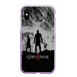 Чехол iPhone XS Max матовый God of War: Grey Day, цвет: 3D-сиреневый