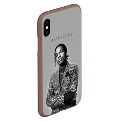 Чехол iPhone XS Max матовый ASAP Rocky: Grey Fashion, цвет: 3D-коричневый — фото 2
