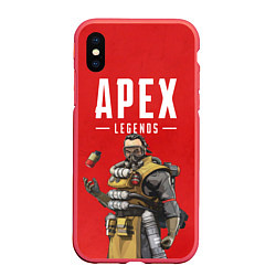 Чехол iPhone XS Max матовый Apex Legends: Red Caustic, цвет: 3D-красный