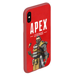Чехол iPhone XS Max матовый Apex Legends: Red Caustic, цвет: 3D-красный — фото 2
