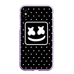 Чехол iPhone XS Max матовый Marshmelo Black, цвет: 3D-сиреневый