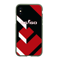 Чехол iPhone XS Max матовый CS:GO Cyrex Style, цвет: 3D-темно-зеленый