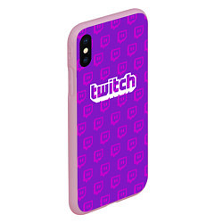 Чехол iPhone XS Max матовый Twitch Online, цвет: 3D-розовый — фото 2