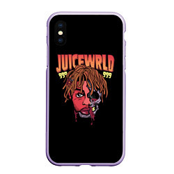 Чехол iPhone XS Max матовый Juice WRLD, цвет: 3D-светло-сиреневый