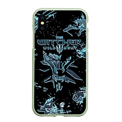 Чехол iPhone XS Max матовый The Witcher 3: Wild Hunt, цвет: 3D-салатовый