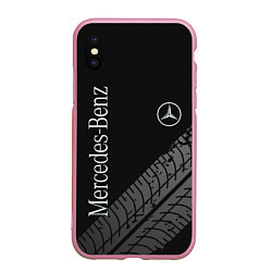 Чехол iPhone XS Max матовый Mercedes AMG: Street Style, цвет: 3D-розовый