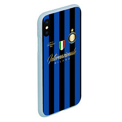 Чехол iPhone XS Max матовый Internazionale Milano, цвет: 3D-голубой — фото 2